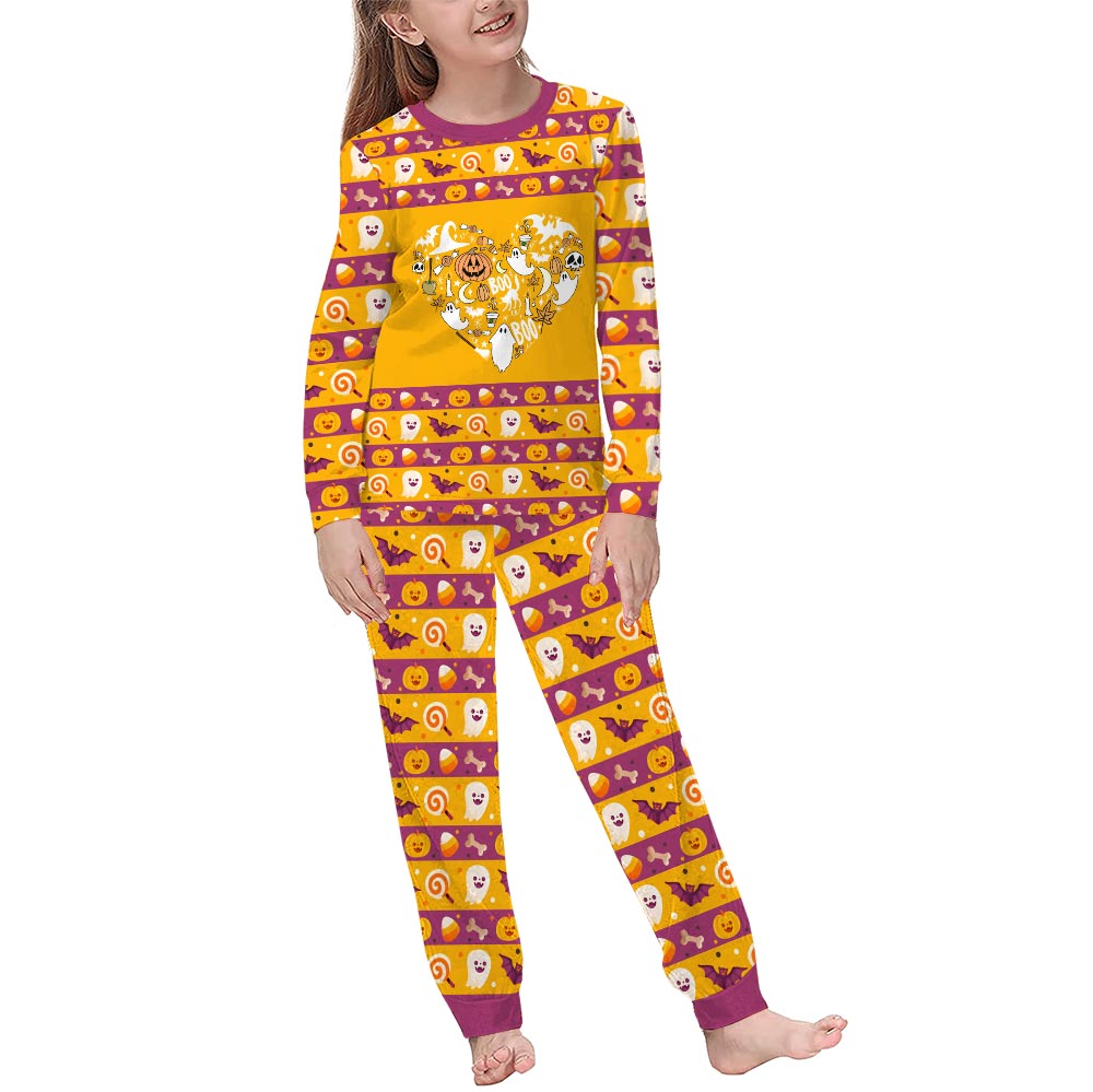 Heart-Shaped Halloween Matching Pajamas Heart-Shaped Halloween Matching Pajamas