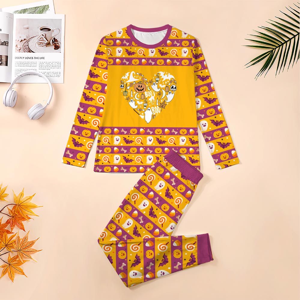 Heart-Shaped Halloween Matching Pajamas Heart-Shaped Halloween Matching Pajamas