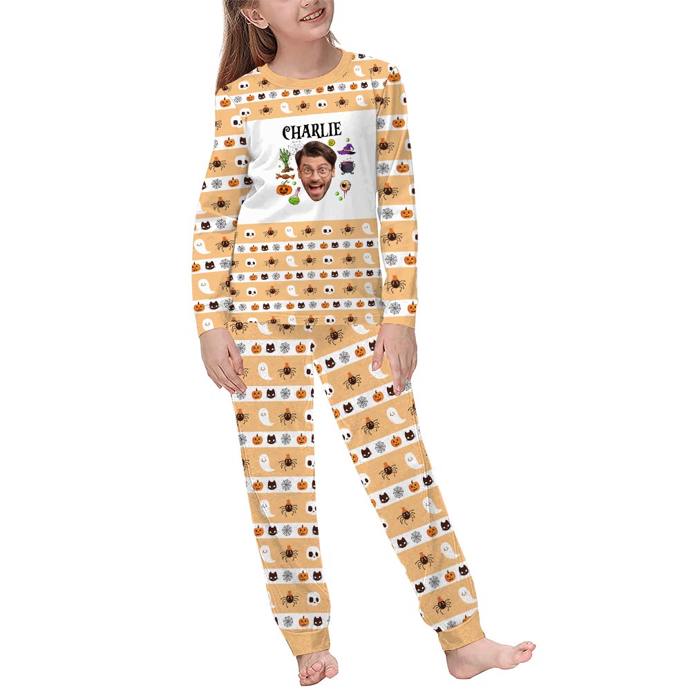 Custom Face And Name Halloween Pajamas Costume Custom Face And Name Halloween Pajamas Costume