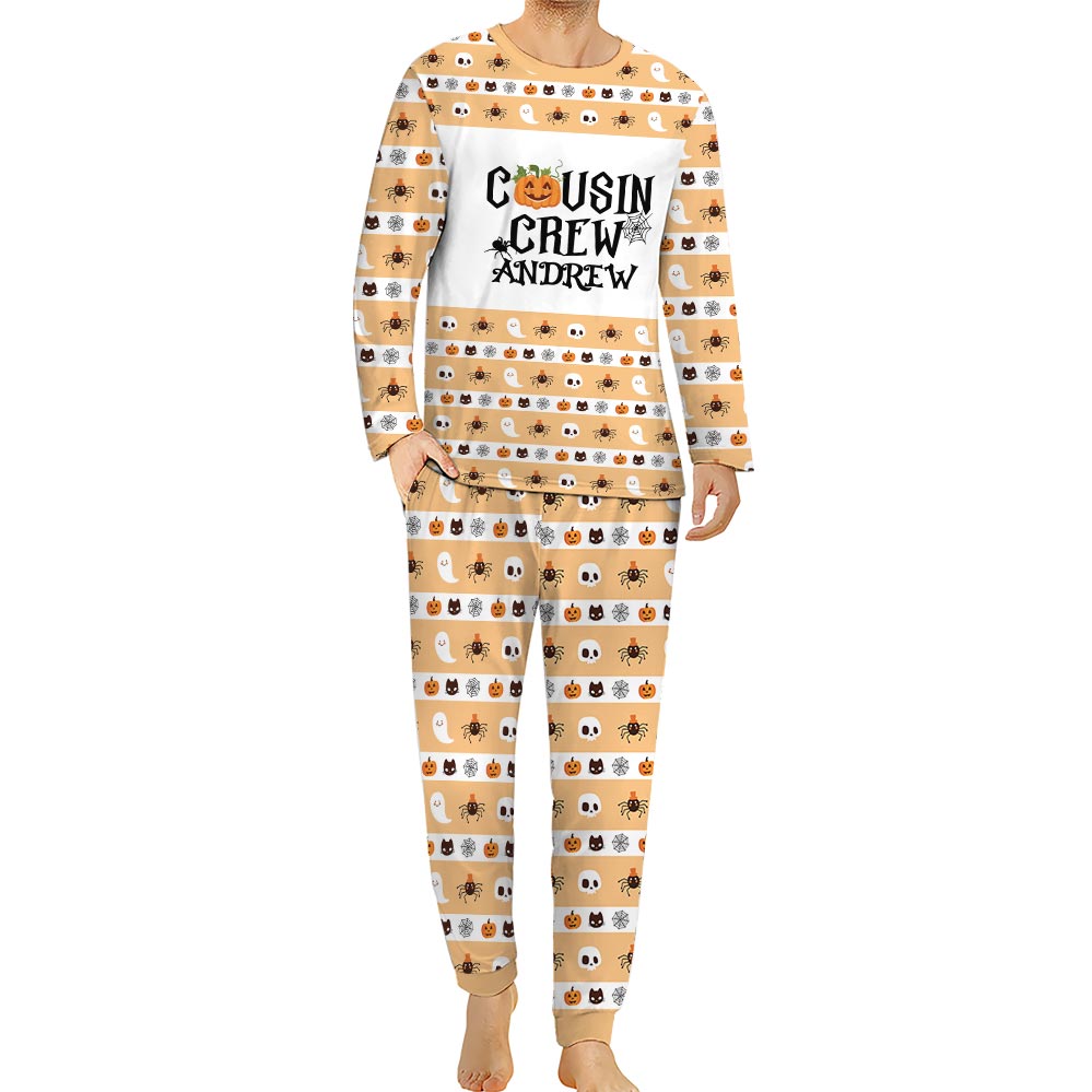 Personalized Name Cousin Crew Halloween Pajamas Matching
