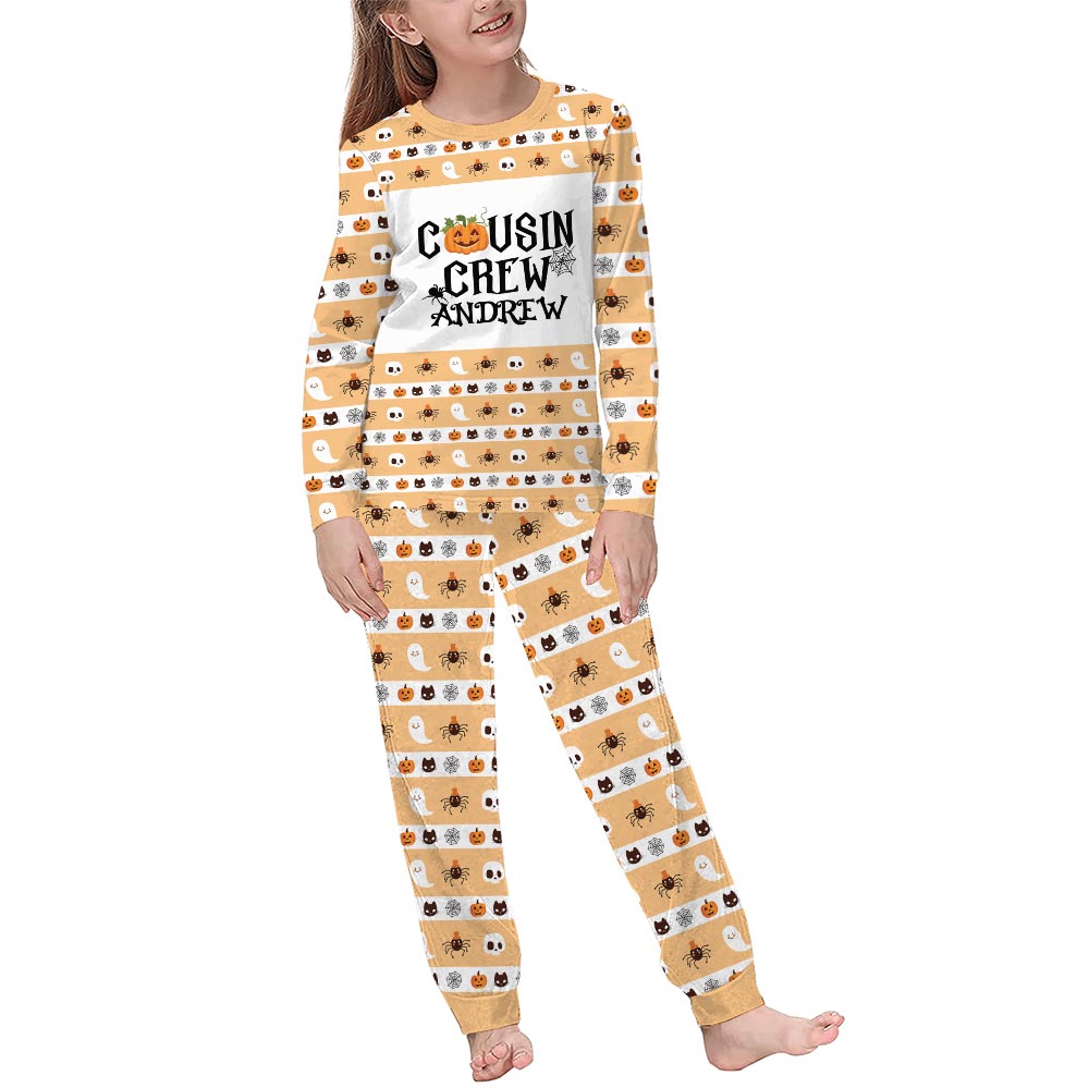 Personalized Name Cousin Crew Halloween Pajamas Matching
