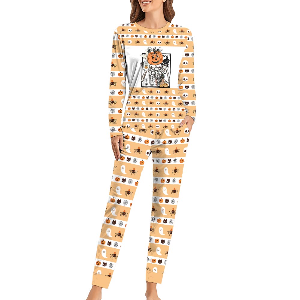 Spooky Skeleton Dog And Owner Halloween Pajamas Spooky Skeleton Dog And Owner Halloween Pajamas