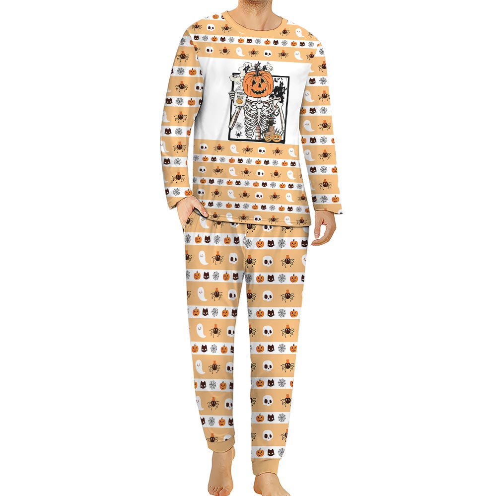 Spooky Skeleton Dog And Owner Halloween Pajamas Spooky Skeleton Dog And Owner Halloween Pajamas
