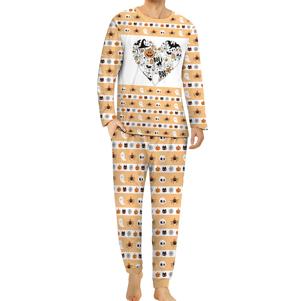 Spooky Heart Matching Halloween Pajamas With Dog Spooky Heart Matching Halloween Pajamas With Dog