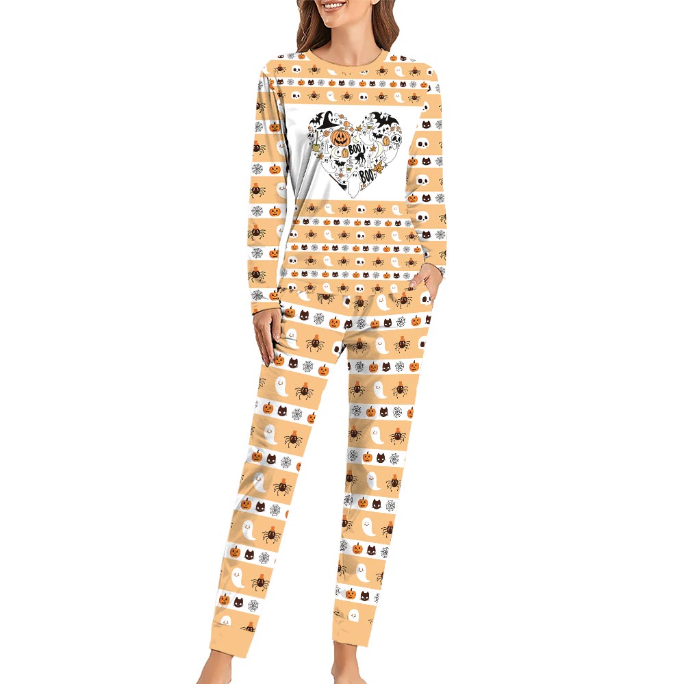 Spooky Heart Matching Halloween Pajamas With Dog Spooky Heart Matching Halloween Pajamas With Dog