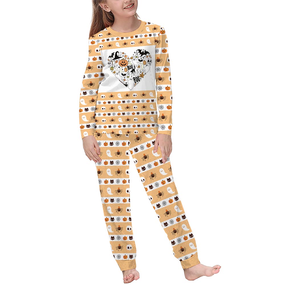 Spooky Heart Matching Halloween Pajamas With Dog Spooky Heart Matching Halloween Pajamas With Dog