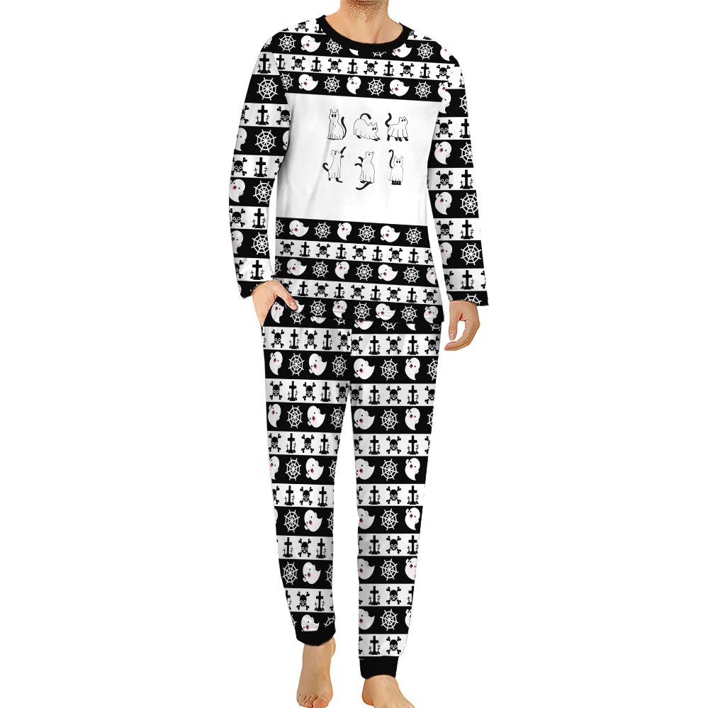Ghost Cat Family Matching Halloween Jammies Ghost Cat Family Matching Halloween Jammies