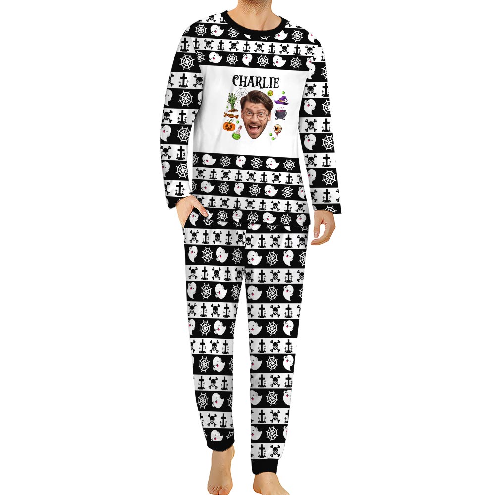 Custom Face And Name Matching Halloween Jammies Family Custom Face And Name Matching Halloween Jammies Family