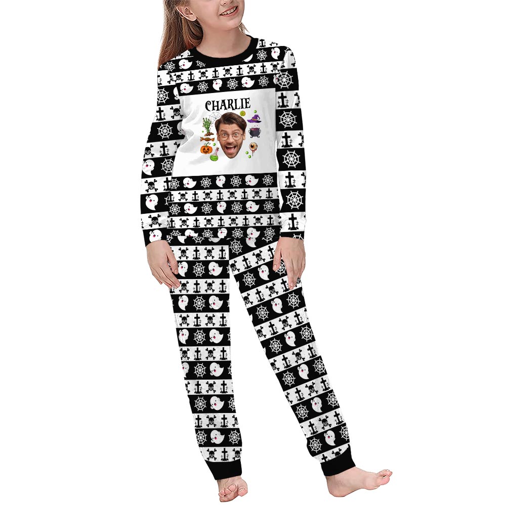 Custom Face And Name Matching Halloween Jammies Family Custom Face And Name Matching Halloween Jammies Family