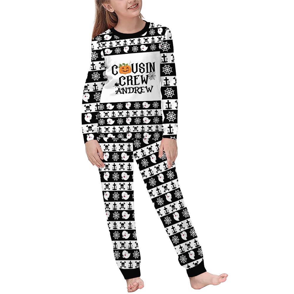 Personalized Name Cousin Crew Halloween Pajamas Family Personalized Name Cousin Crew Halloween Pajamas Family