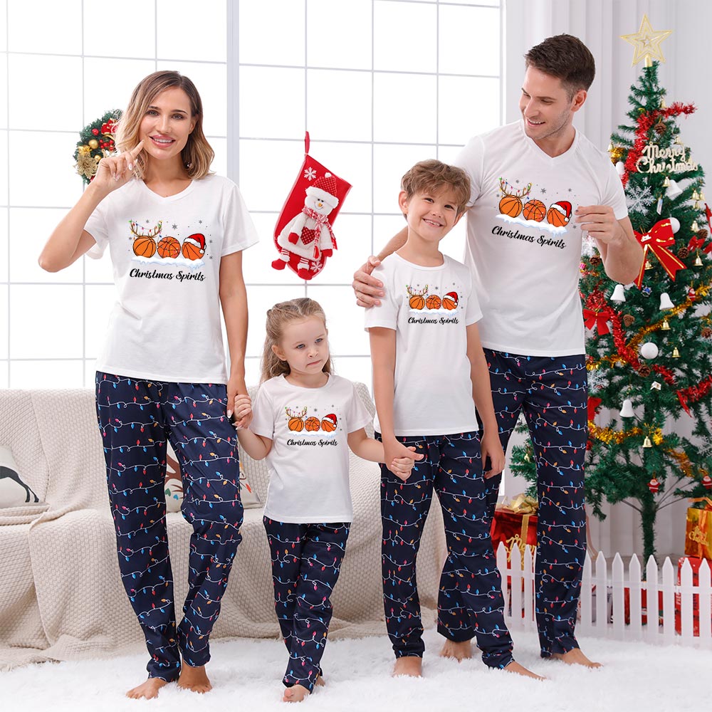 Unique Christmas Pajamas For Basketball Players Short Sleeves Unique Christmas Pajamas For Basketball Players Short Sleeves