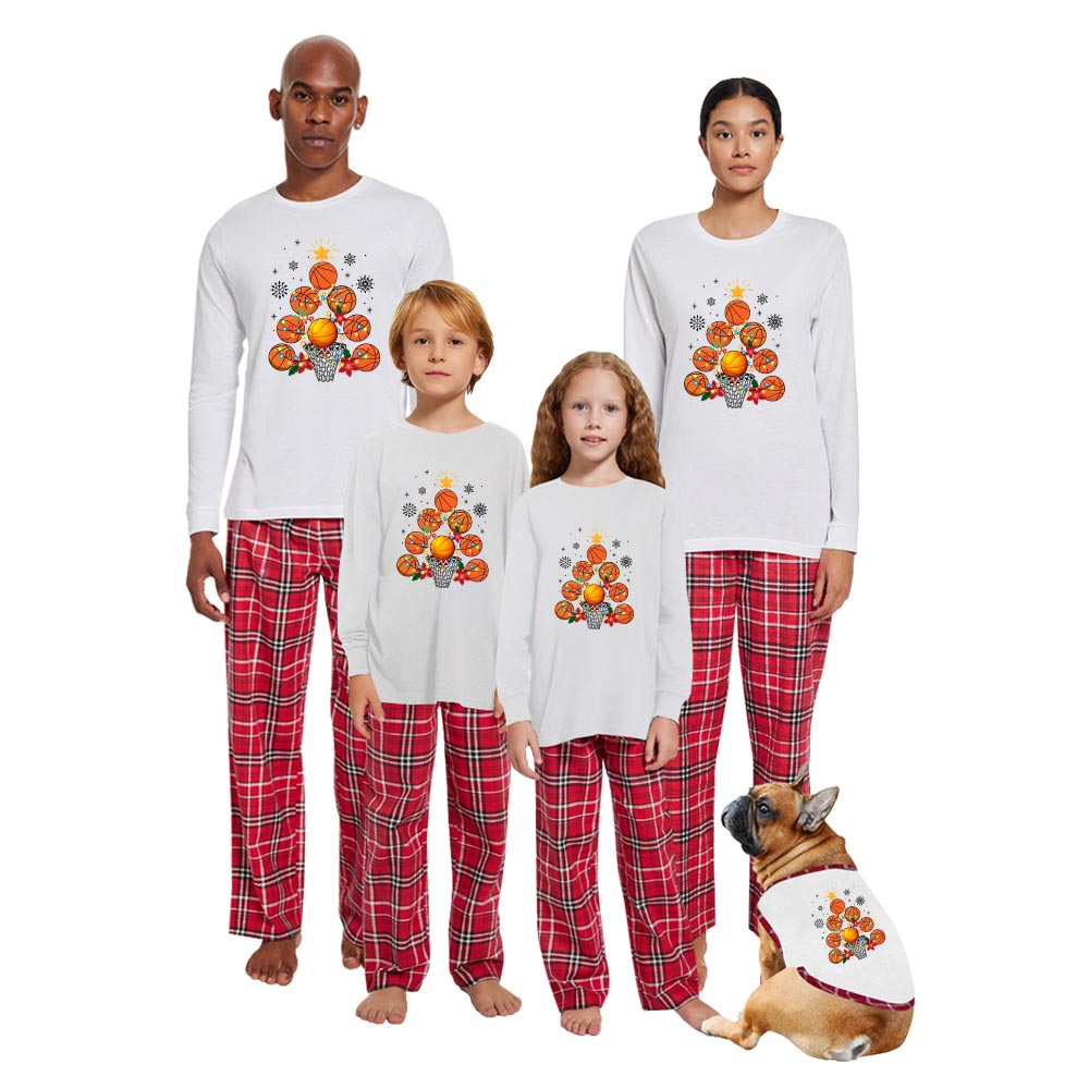 100% Cotton Basketball Jammies Matching Family And Dog 100% Cotton Basketball Jammies Matching Family And Dog