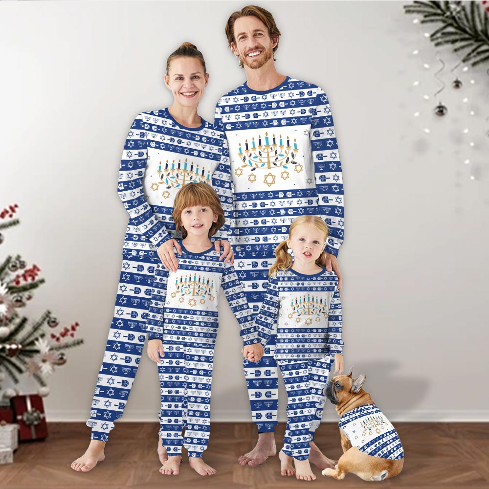 Menorah Jewish Holiday Matching Family Pjs Menorah Jewish Holiday Matching Family Pjs
