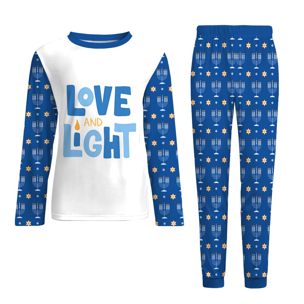 Love And Light Hanukkah Pajamas Family Love And Light Hanukkah Pajamas Family