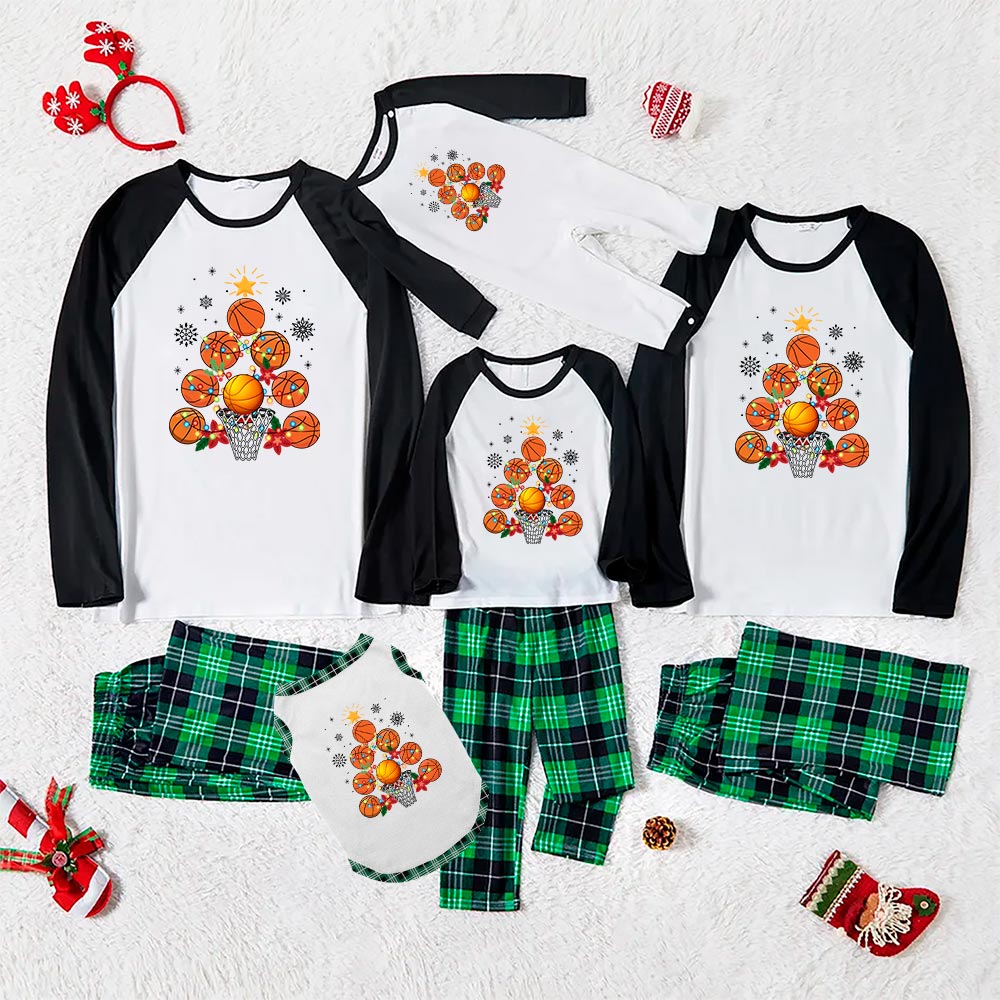 Festive Matching Basketball Pajamas For Christmas Festive Matching Basketball Pajamas For Christmas