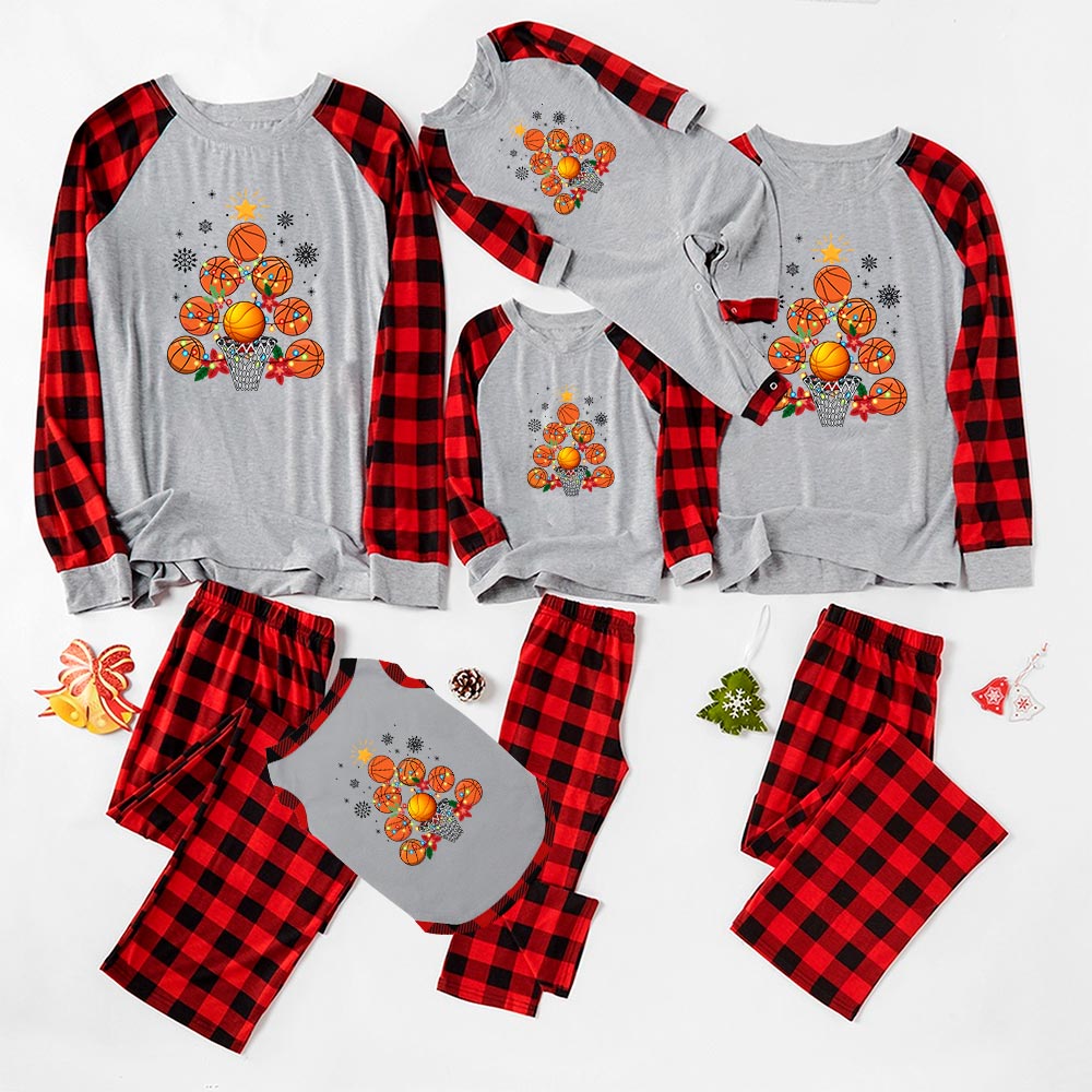 Festive Matching Basketball Pajamas For Christmas Festive Matching Basketball Pajamas For Christmas