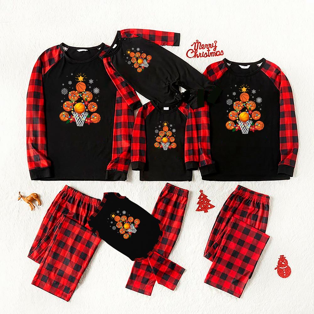 Festive Matching Basketball Pajamas For Christmas Festive Matching Basketball Pajamas For Christmas