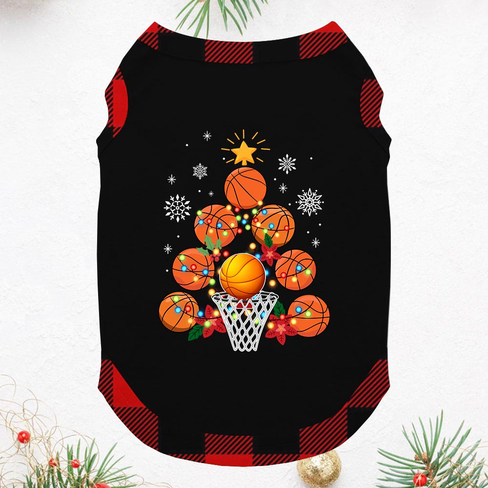 Christmas Basketball Jammies Matching Short Sleeves