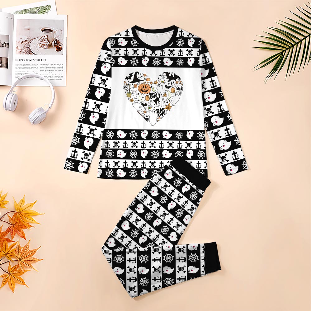 Halloween Love Sporky Theme Pajamas For Family Halloween Love Sporky Theme Pajamas For Family
