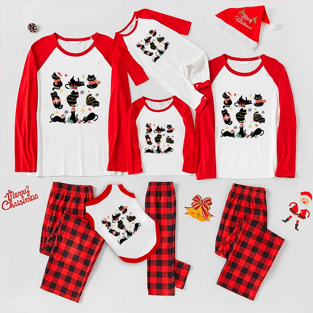 Funny Black Cat Matching Pajamas For Christmas Movie Lovers Funny Black Cat Matching Pajamas For Christmas Movie Lovers