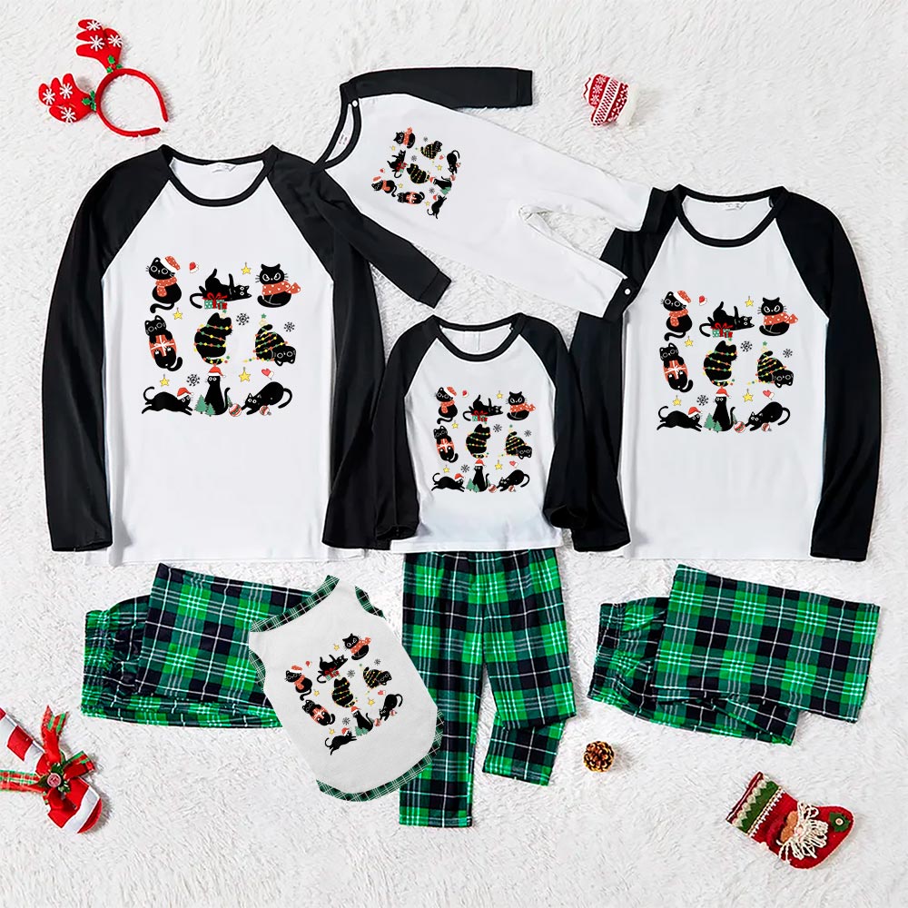 Funny Black Cat Matching Pajamas For Christmas Movie Lovers Funny Black Cat Matching Pajamas For Christmas Movie Lovers