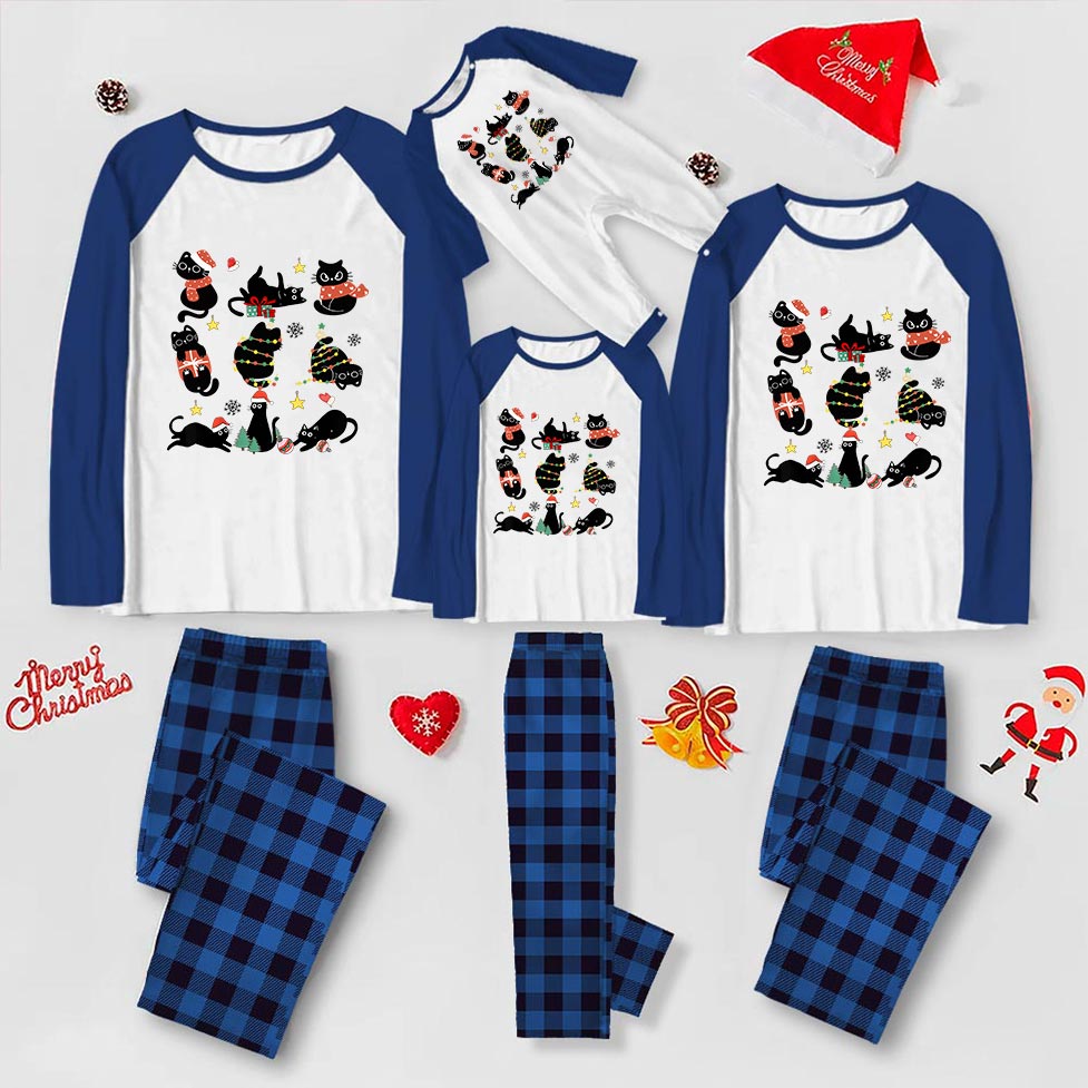 Funny Black Cat Matching Pajamas For Christmas Movie Lovers Funny Black Cat Matching Pajamas For Christmas Movie Lovers