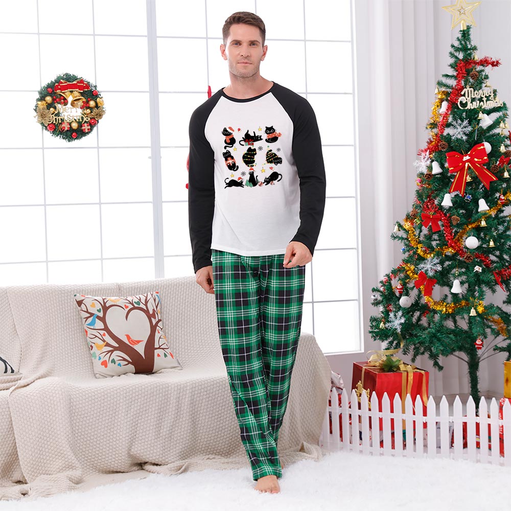 Funny Black Cat Matching Pajamas For Christmas Movie Lovers Funny Black Cat Matching Pajamas For Christmas Movie Lovers