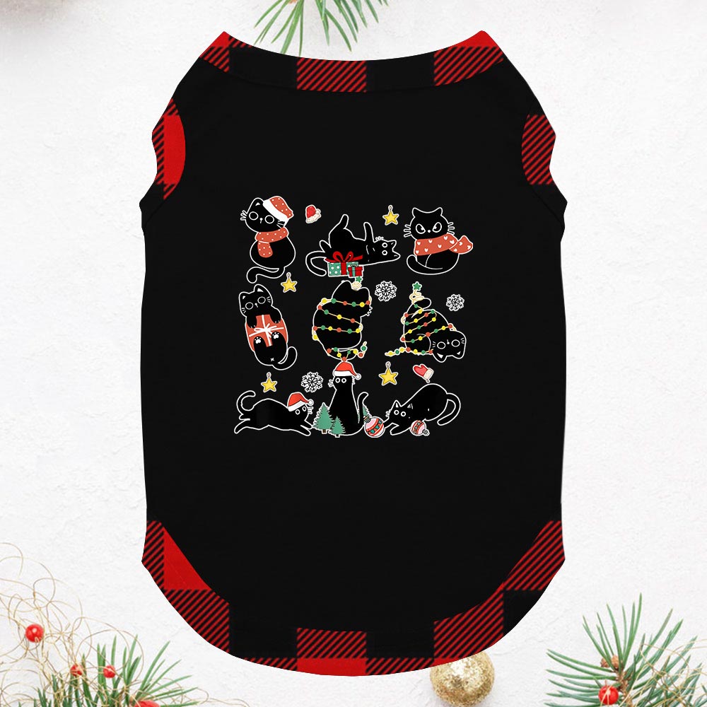 Unique Black Cats Christmas Pjs Short Sleeves Unique Black Cats Christmas Pjs Short Sleeves