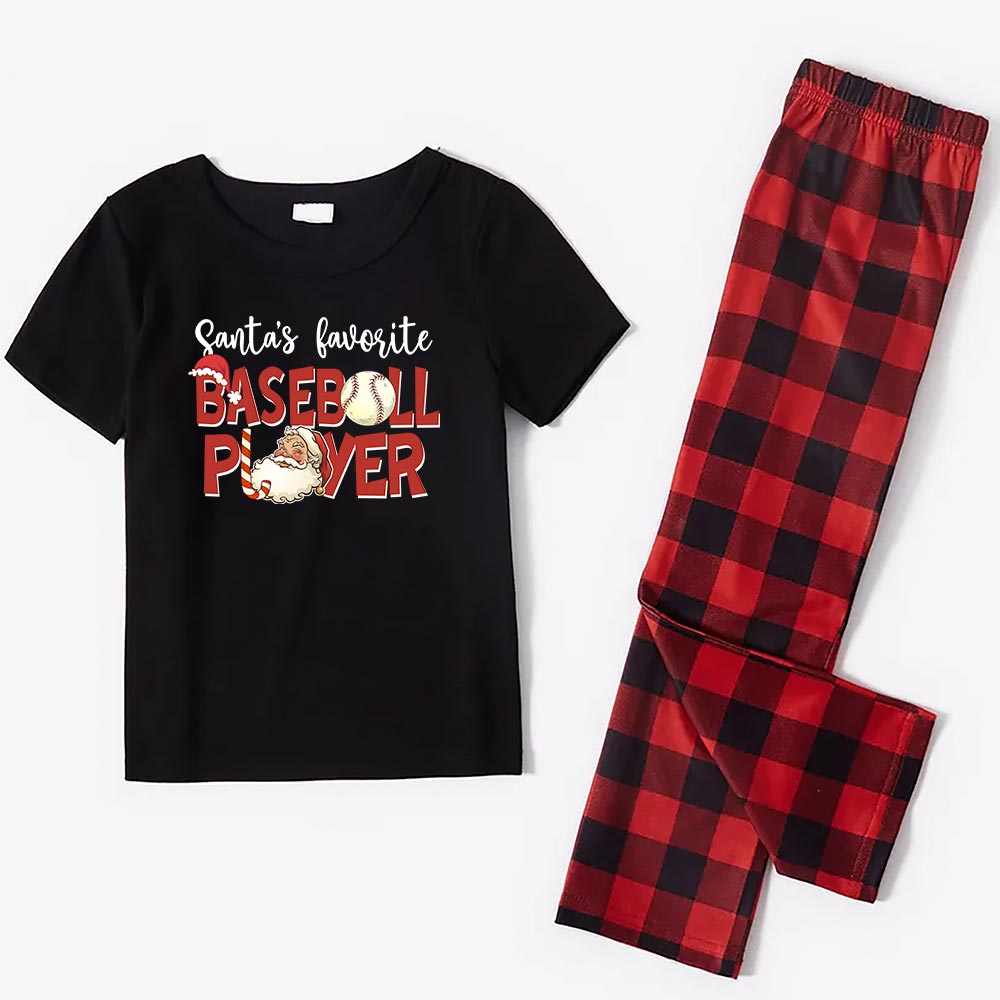 Baseball Pajamas Short Sleeves For Family And Dog Baseball Pajamas Short Sleeves For Family And Dog