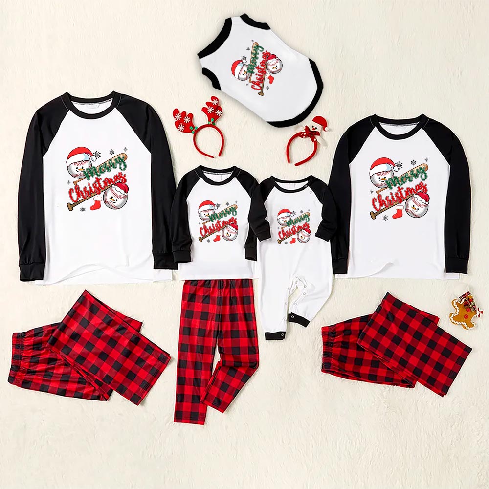 Matching Baseball Pajama Sets For Christmas Matching Baseball Pajama Sets For Christmas