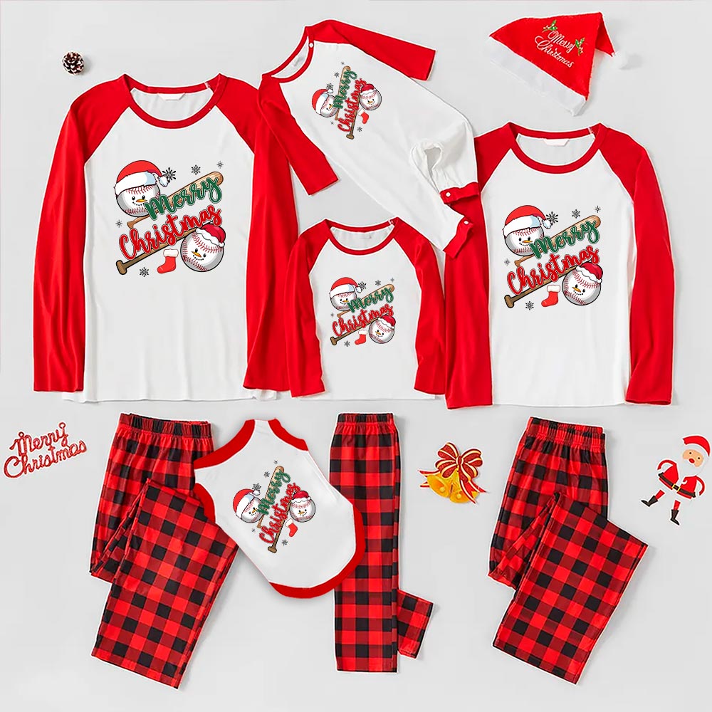 Matching Baseball Pajama Sets For Christmas Matching Baseball Pajama Sets For Christmas