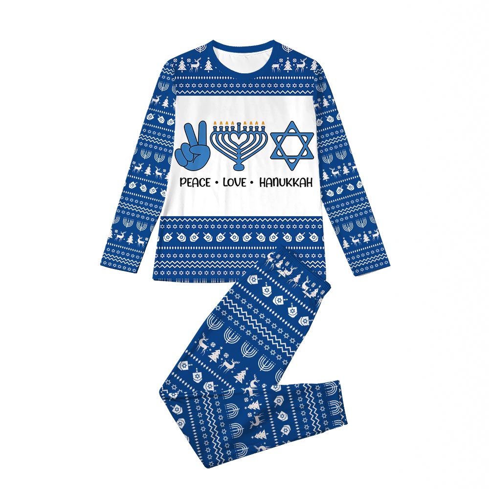 Peace Love Hanukkah Matching Family Jammies