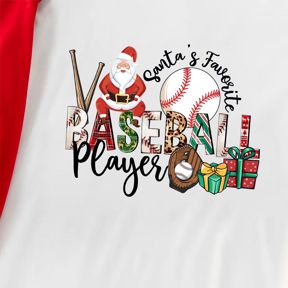 Matching Christmas Baseball Jammies Short Sleeves Matching Christmas Baseball Jammies Short Sleeves