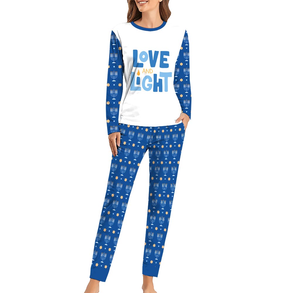 Love And Light Hanukkah Pajamas Family Love And Light Hanukkah Pajamas Family