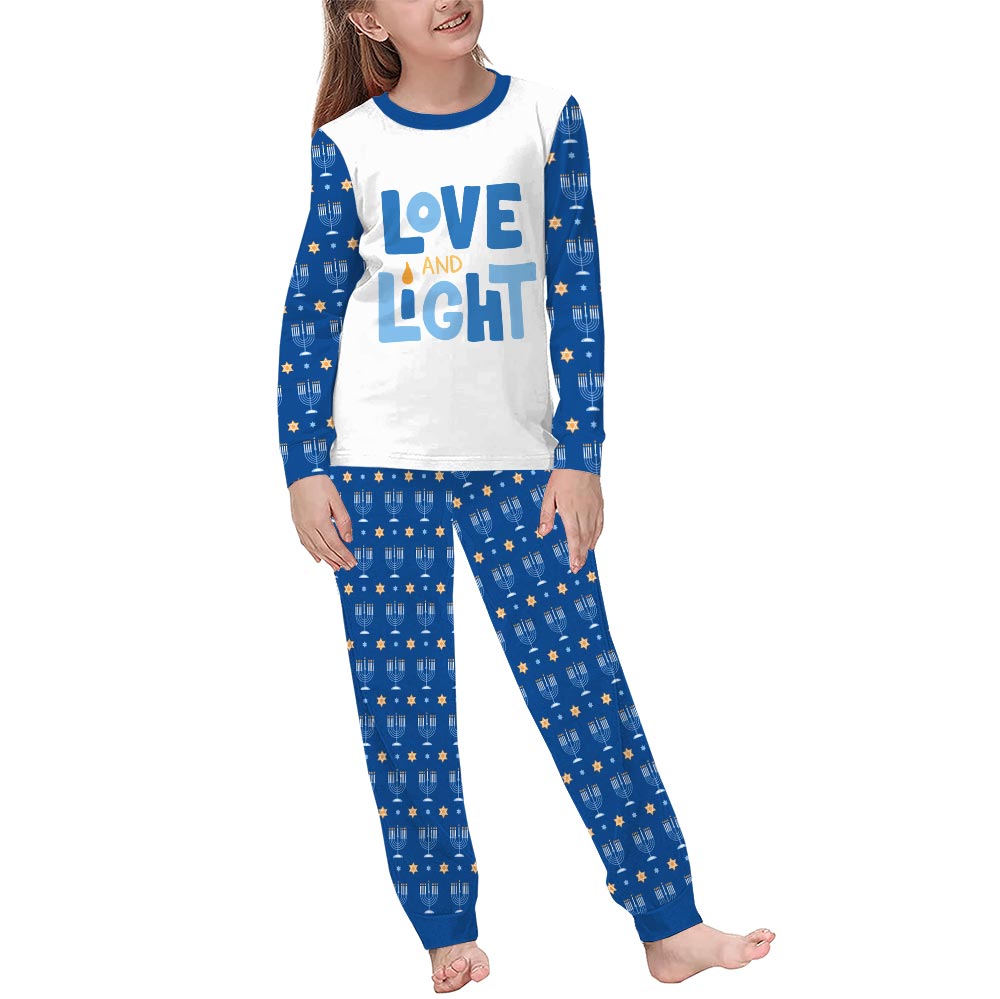 Love And Light Hanukkah Pajamas Family Love And Light Hanukkah Pajamas Family