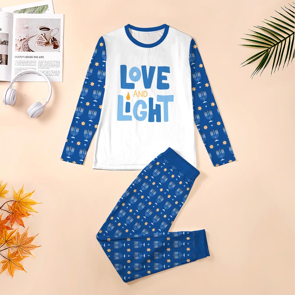 Love And Light Hanukkah Pajamas Family Love And Light Hanukkah Pajamas Family