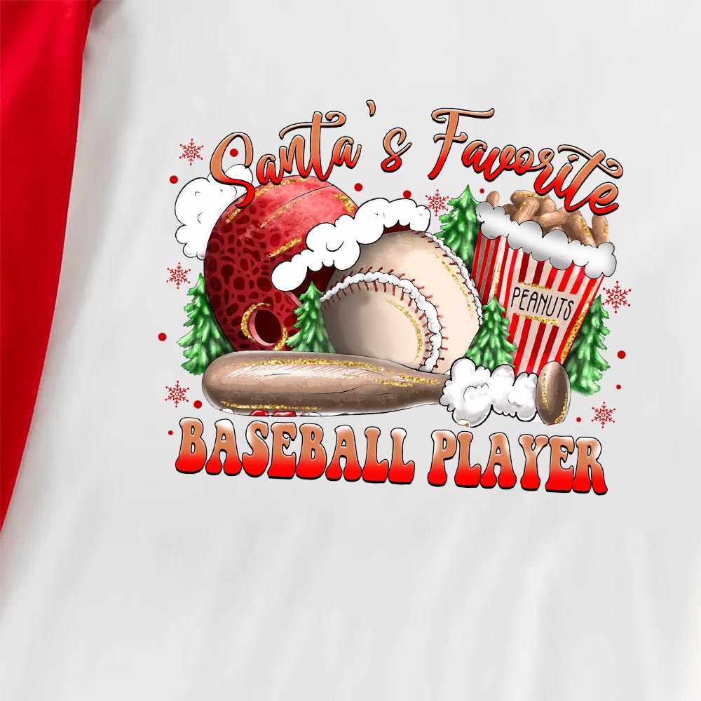 Festive Christmas Pajama Sets For Baseball Player Short Sleeves Festive Christmas Pajama Sets For Baseball Player Short Sleeves