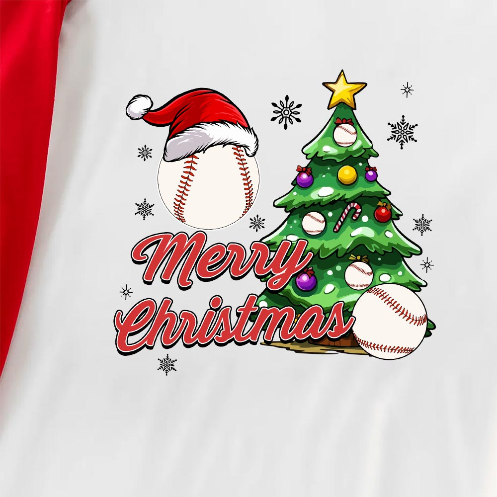 Funny Baseball Matching Christmas Pajama Set Short Sleeves Funny Baseball Matching Christmas Pajama Set Short Sleeves