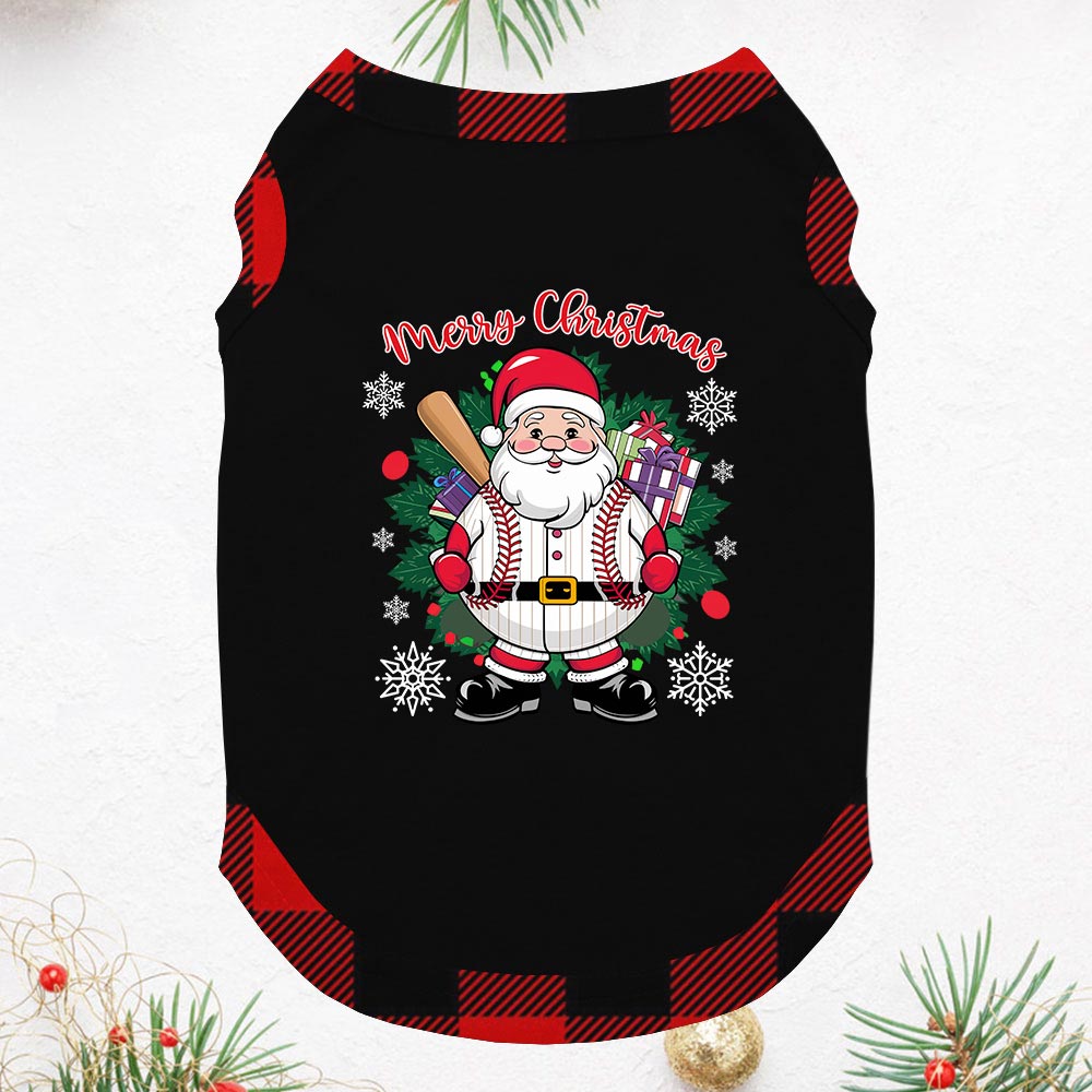 Baseball Santa Christmas Top And Bottoms Short Sleeves