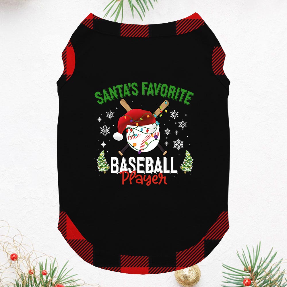Christmas Baseball Player Matching Jammies Short Sleeves Christmas Baseball Player Matching Jammies Short Sleeves