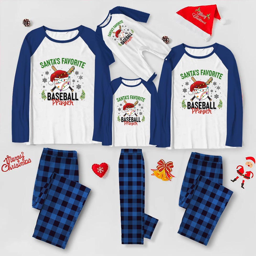 Long Sleeves Christmas Pajamas For Baseball Player