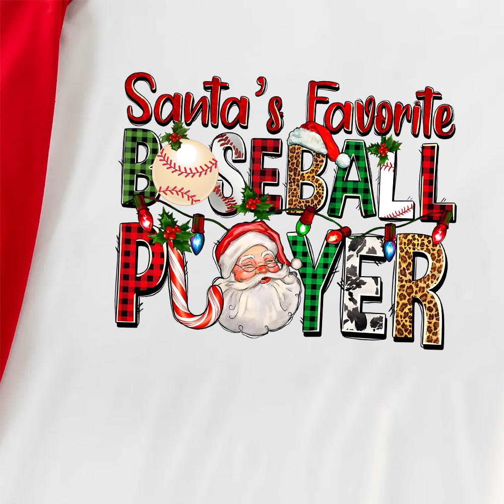 Favorite Baseball Player Christmas Pjs For Family And Dog