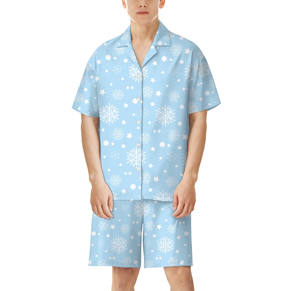 Short Sleeve Snowflake Matching Family Sleepwear Short Sleeve Snowflake Matching Family Sleepwear
