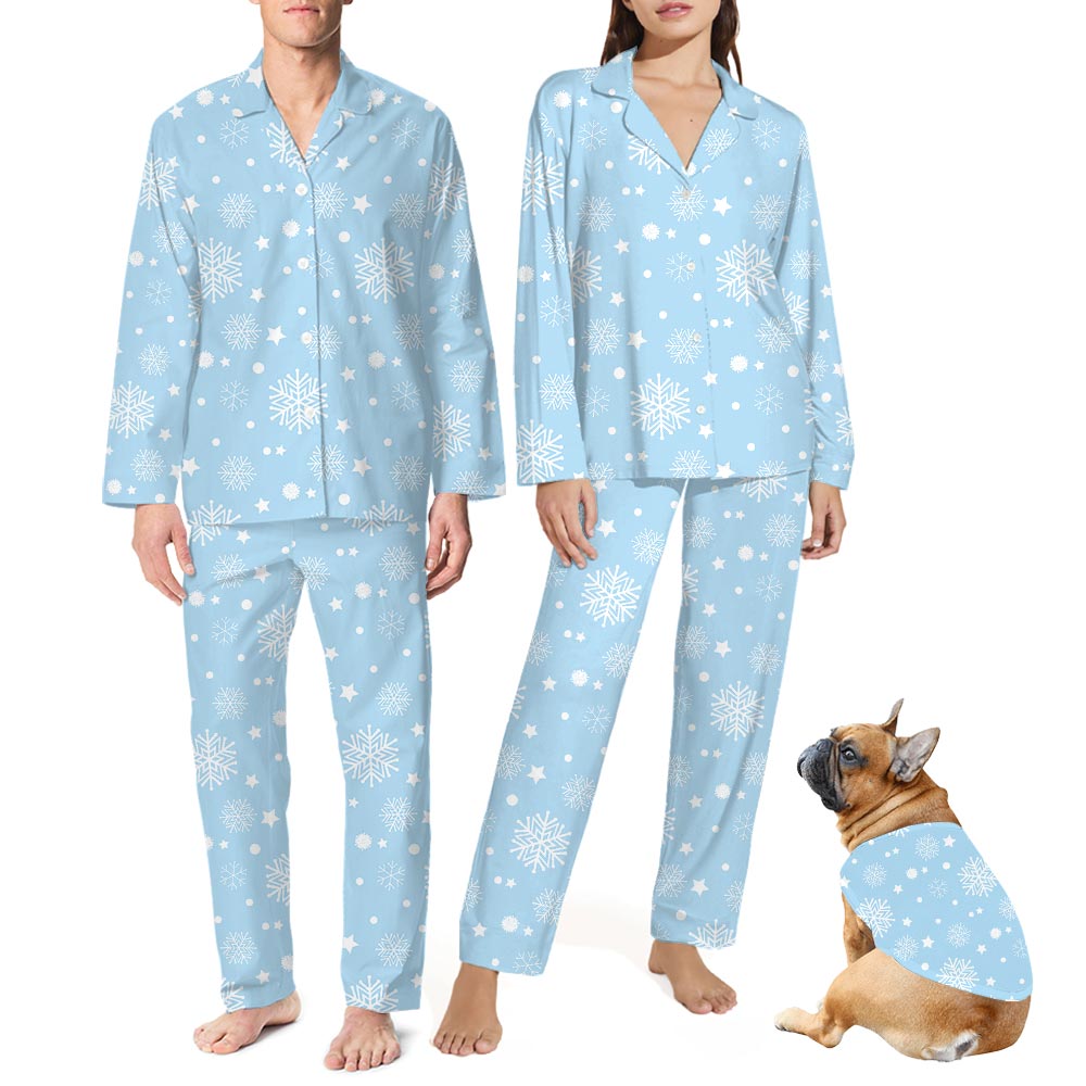 Snowflake Family Holiday Jammies Light Blue Snowflake Family Holiday Jammies Light Blue