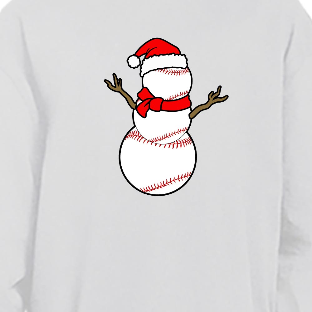 Unique Christmas Baseball Snowman Cotton Pjs