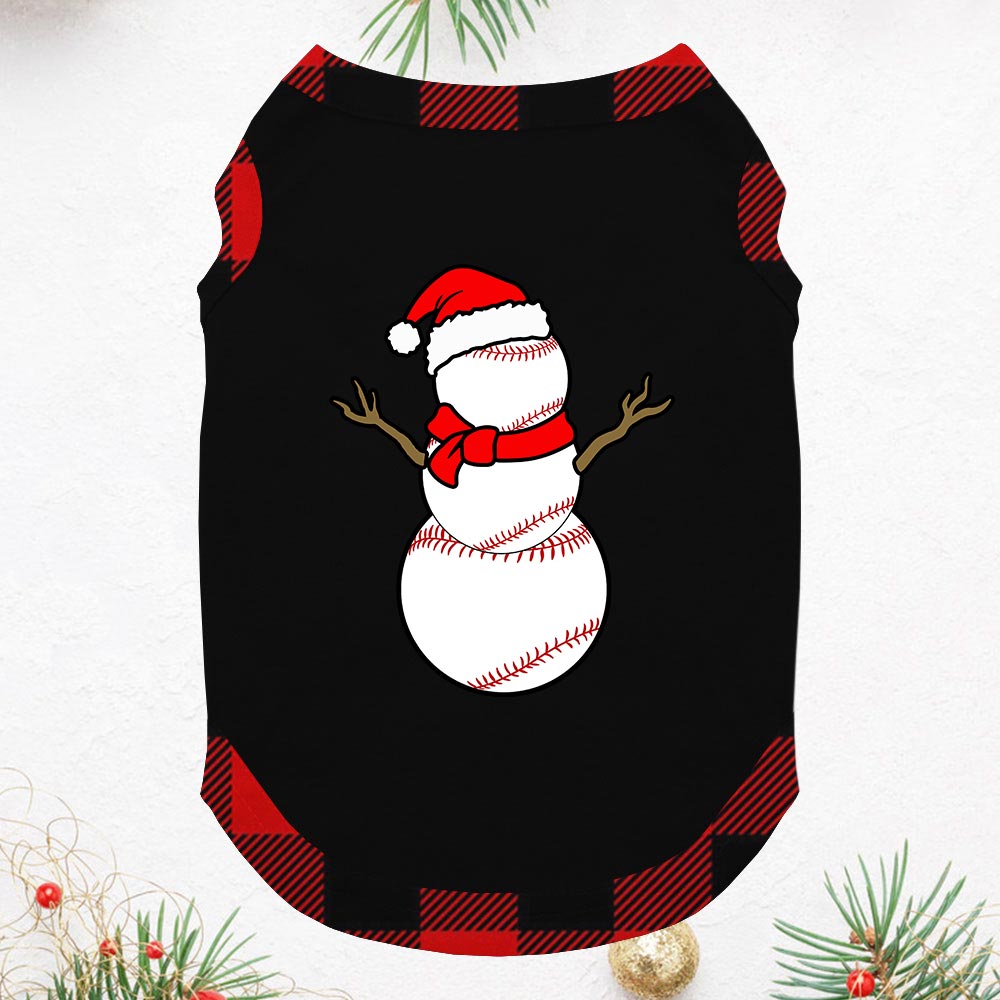 Matching Baseball Snowman Christmas Jammies Short Sleeves Matching Baseball Snowman Christmas Jammies Short Sleeves