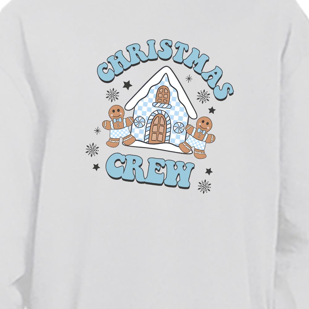 Christmas Crew Matching Pjs Blue Gingerbread House Cotton Christmas Crew Matching Pjs Blue Gingerbread House Cotton