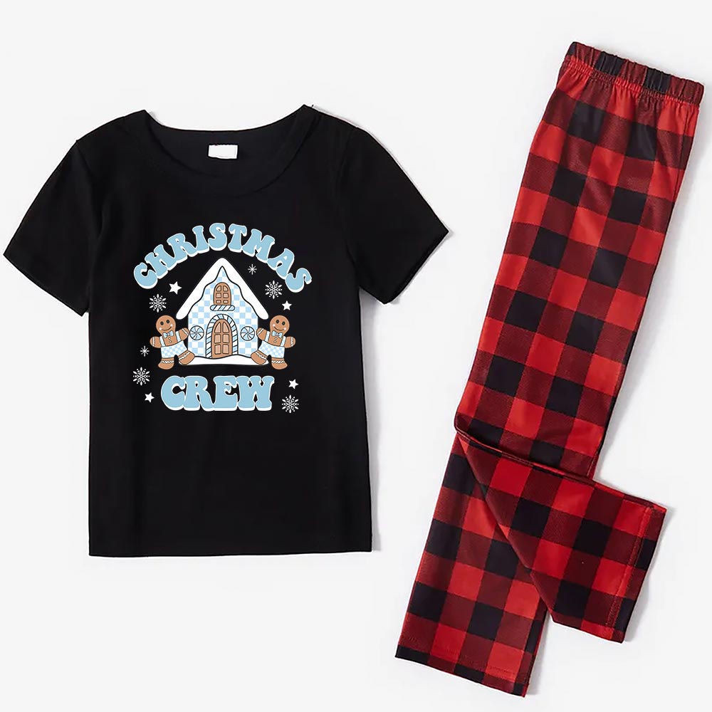 Family Christmas Crew Pajamas Blue Christmas Gingerbread House Family Christmas Crew Pajamas Blue Christmas Gingerbread House