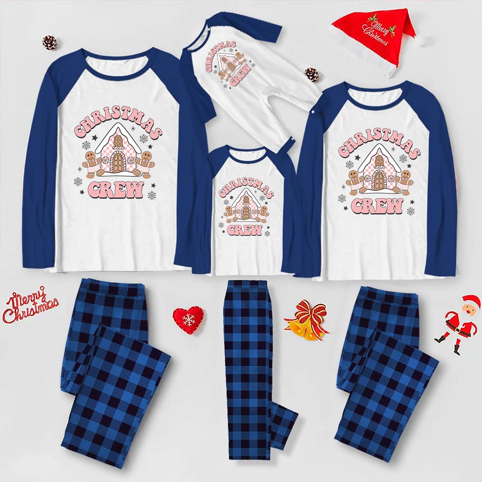 Pink Christmas Gingerbread House Matching Pajamas For Family Pink Christmas Gingerbread House Matching Pajamas For Family