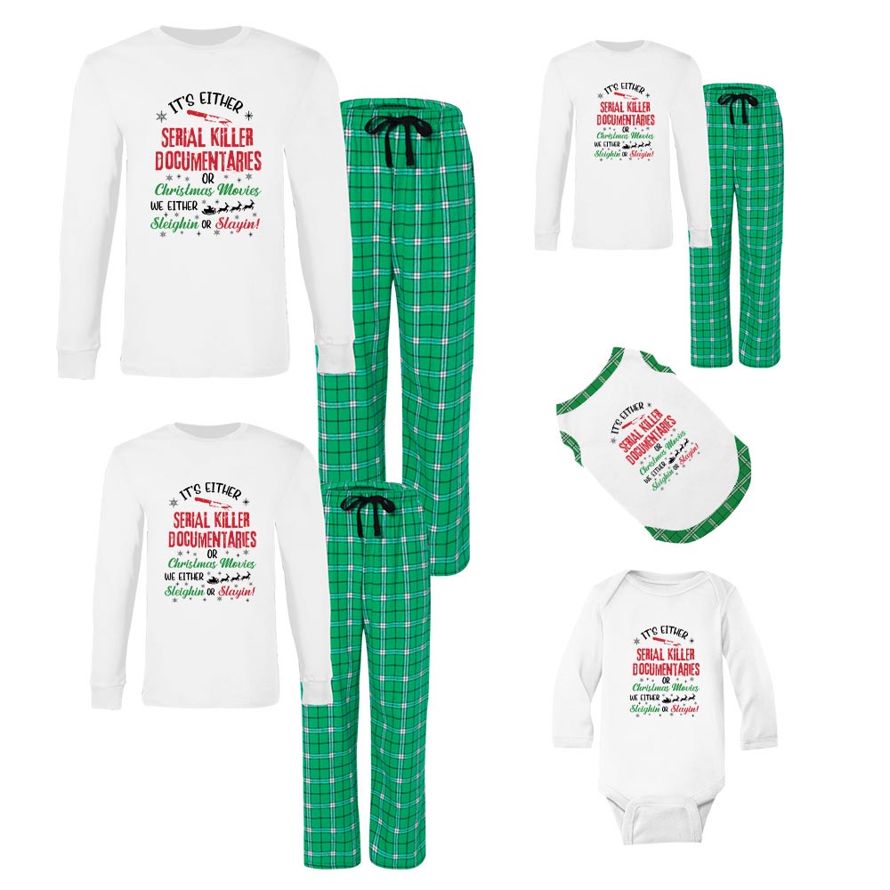 Funny Sayings Christmas Jammies 100% Cotton